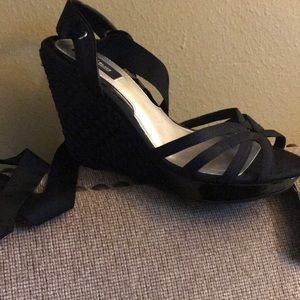 Black House White Market lace up wedges